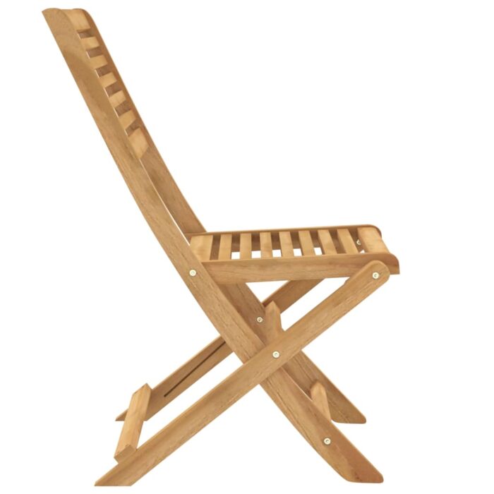 Chaises pliables de jardin lot de 2 bois massif d'acacia – Image 4