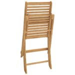Chaises pliables de jardin lot de 2 bois massif d'acacia – Image 6