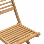 Chaises pliables de jardin lot de 2 bois massif d'acacia – Image 7