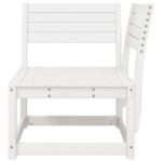 Canapé d'angle de jardin blanc 73x73x78cm bois pin massif – Image 2
