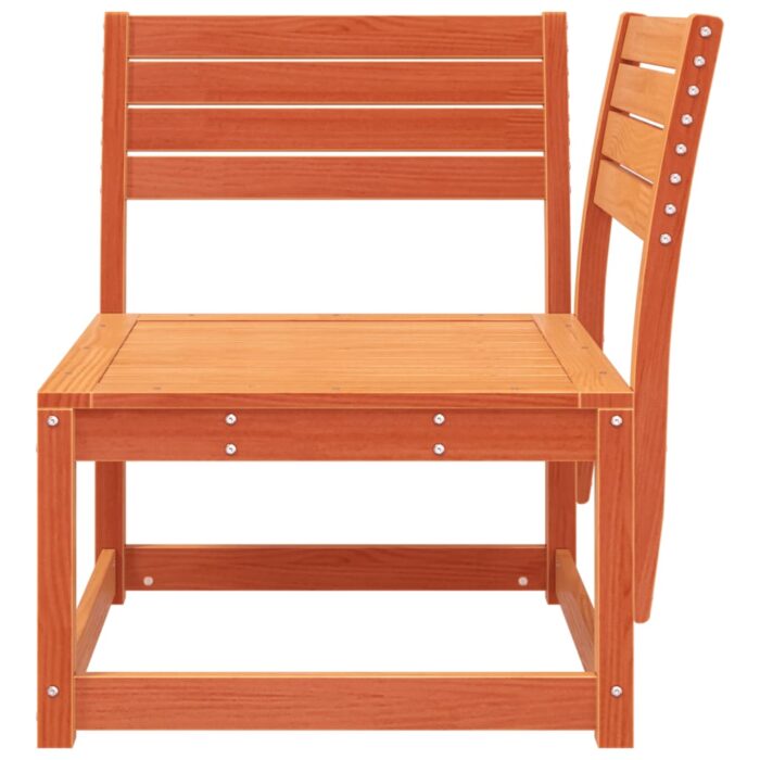 Canapé d'angle de jardin cire marron 73x73x78cm bois pin massif – Image 2