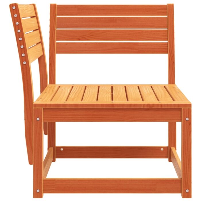 Canapé d'angle de jardin cire marron 73x73x78cm bois pin massif – Image 3