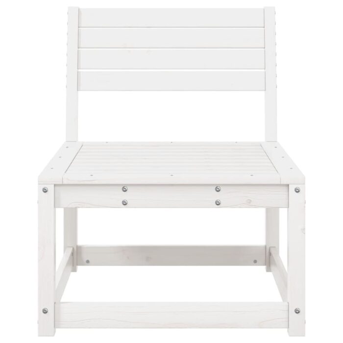Canapé de jardin blanc bois de pin massif – Image 2