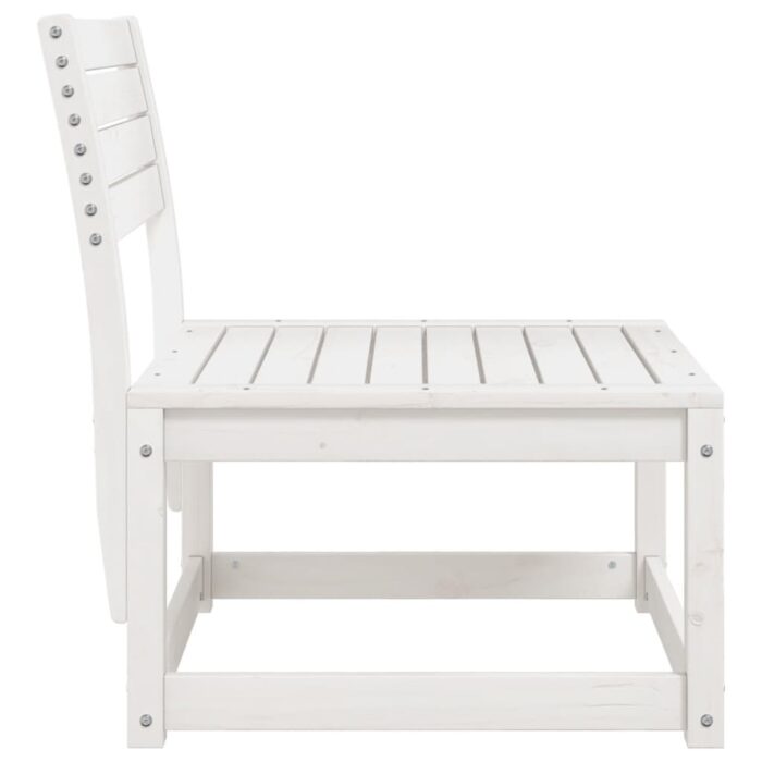 Canapé de jardin blanc bois de pin massif – Image 3