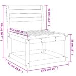 Canapé de jardin blanc bois de pin massif – Image 6
