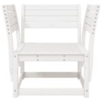 Chaise de jardin blanc bois massif de pin – Image 2