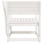 Chaise de jardin blanc bois massif de pin – Image 3