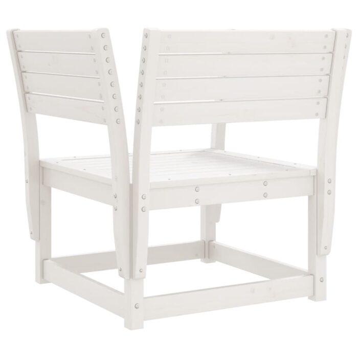 Chaise de jardin blanc bois massif de pin – Image 4