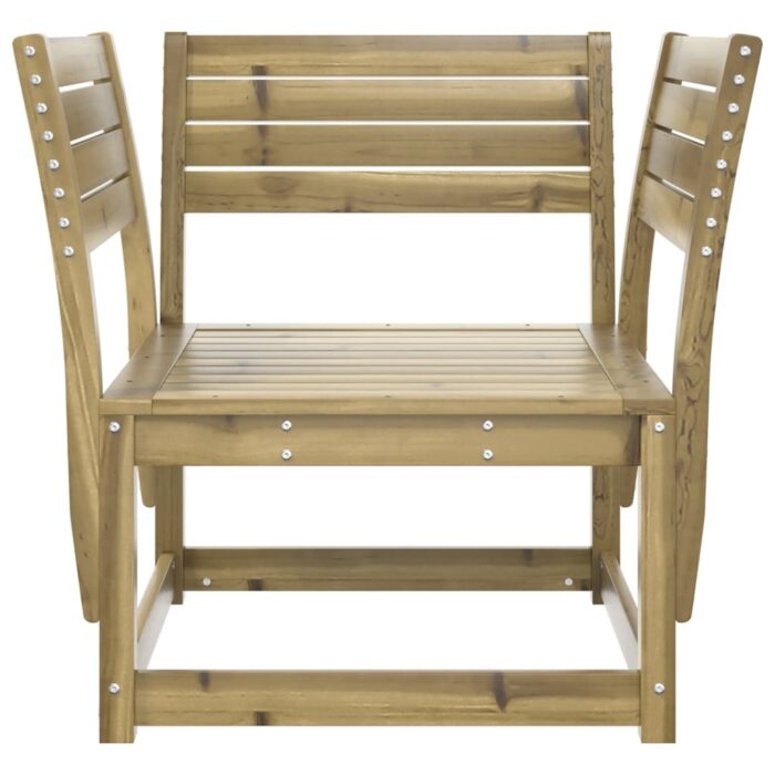 Chaise de jardin bois de pin imprégné – Image 2