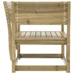 Chaise de jardin bois de pin imprégné – Image 3