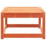 Repose-pied de jardin cire marron bois de pin massif – Image 2