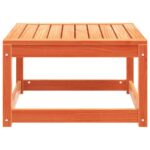 Repose-pied de jardin cire marron bois de pin massif – Image 3