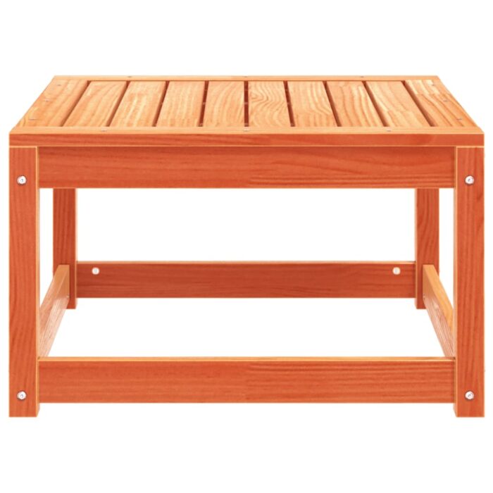 Repose-pied de jardin cire marron bois de pin massif – Image 3