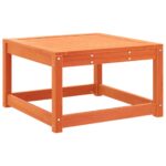 Repose-pied de jardin cire marron bois de pin massif – Image 4