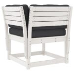 Canapé d'angle de jardin et coussins blanc bois de pin massif – Image 5