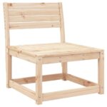 Canapé de jardin avec coussins bois de pin solide – Image 2