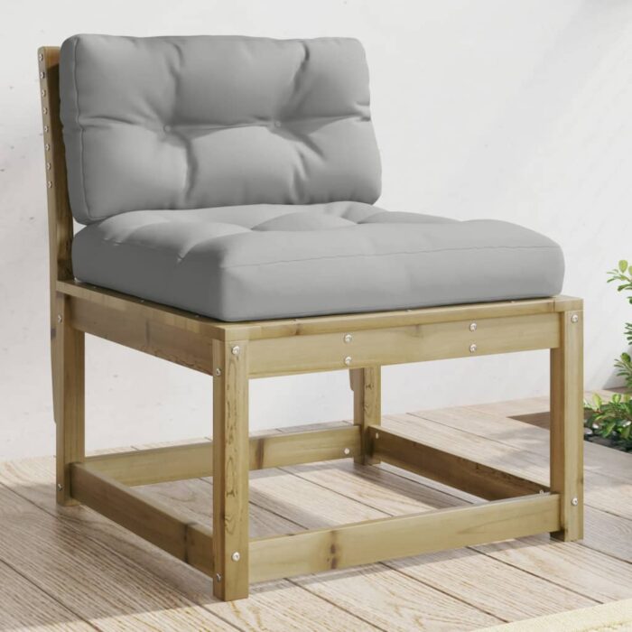 VXL8721012448759_m_en_hd_1.jpg Canapé de jardin avec coussins bois de pin imprégné – Image 1