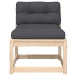 Canapés de jardin avec coussins 2pcs bois de pin massif – Image 4