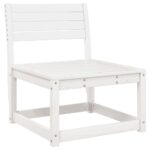 Canapés de jardin avec coussins 2pcs blanc bois de pin massif – Image 2