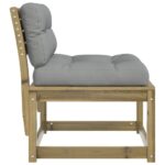 Canapés de jardin avec coussins 2pcs bois de pin imprégné – Image 5