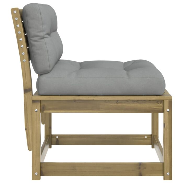 Canapés de jardin avec coussins 2pcs bois de pin imprégné – Image 5