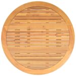 Table de jardin et dessus en bois d'acacia noir résine tressée – Image 7