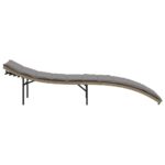 Chaise longue avec coussin beige 55x199x50 cm résine tressée – Image 3