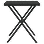 Chaises longues lot de 2 avec table noir résine tressée – Image 5