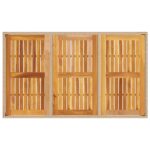 Table de jardin beige 150x90x75 cm résine tressée bois d'acacia – Image 6