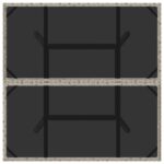 Table de jardin avec dessus en verre gris clair résine tressée – Image 6