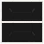 Table de jardin dessus en verre blanc 80x80x75cm résine tressée – Image 6