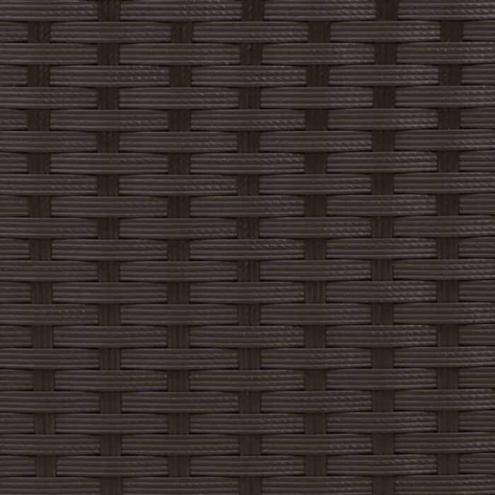 Chaise longue avec coussins noir résine tressée – Image 6