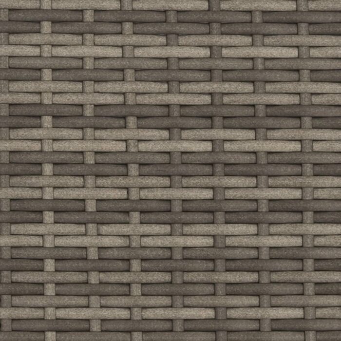 Chaise longue avec coussins gris résine tressée – Image 6