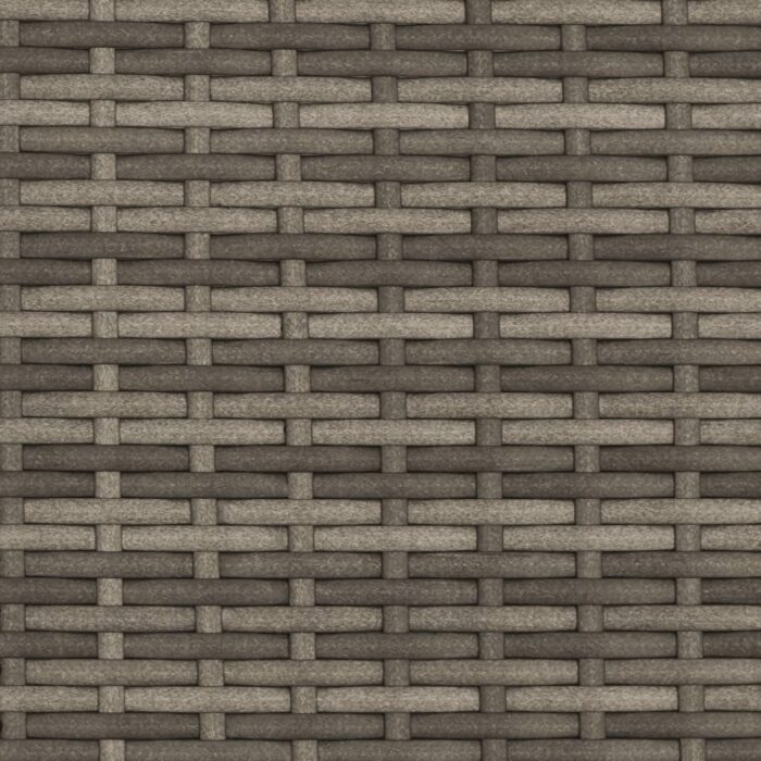 Chaise longue avec auvent et coussins gris résine tressée – Image 8