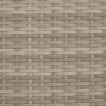 Chaise longue avec auvent et coussins gris clair résine tressée – Image 8