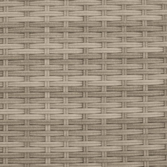 Chaise longue avec auvent et coussins gris clair résine tressée – Image 8