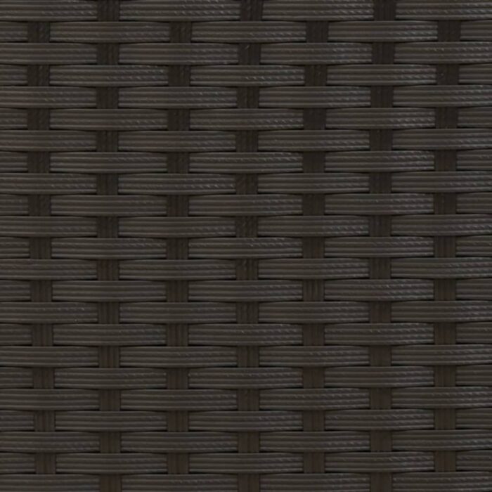 Chaise longue avec coussins noir résine tressée – Image 7