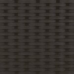 Chaise longue avec auvent et coussins noir résine tressée – Image 9