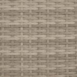 Chaise longue avec auvent et coussins gris clair résine tressée – Image 9