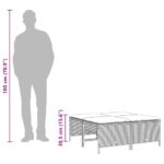 Tabourets de jardin avec coussins lot de 4 gris résine tressée – Image 6