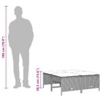 Tabourets de jardin avec coussins lot de 4 gris clair rotin – Image 6