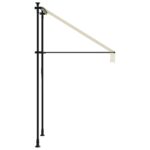 Auvent rétractable crème 100x150 m tissu et acier – Image 2