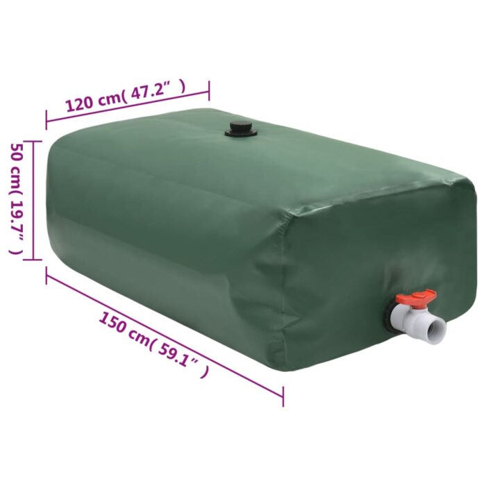 Réservoir d'eau avec robinet pliable 1000 L PVC – Image 6