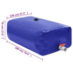 Réservoir d'eau avec robinet pliable 1500 L PVC – Image 6