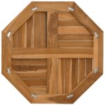 Dessus de table 60x60x2,5 cm octogonal bois de teck massif – Image 2