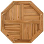 Dessus de table 70x70x2,5 cm octogonal bois de teck massif – Image 2