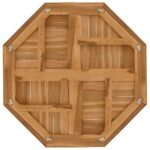 Dessus de table 80x80x2,5 cm octogonal bois de teck massif – Image 2