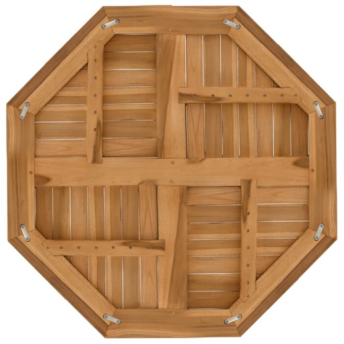 Dessus de table 80x80x2,5 cm octogonal bois de teck massif – Image 2