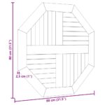 Dessus de table 80x80x2,5 cm octogonal bois de teck massif – Image 5