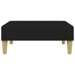 Canapé-lit à 2 places et oreillers et repose-pied noir velours – Image 6